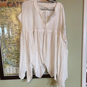 We The Free White babydoll top tunic